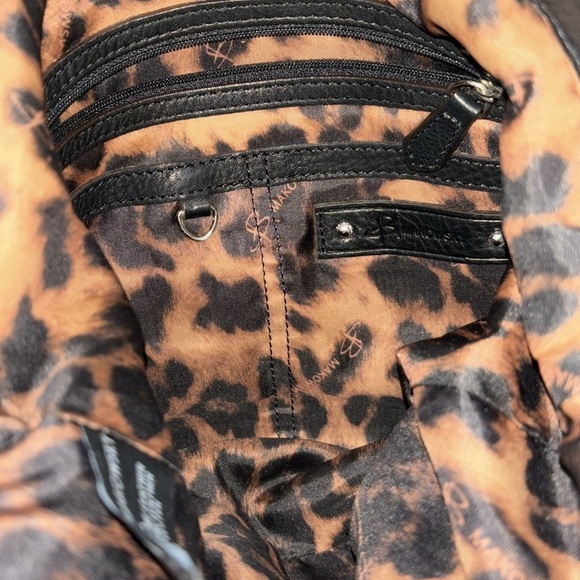 B. Makowsky Black Studded Leather Handbag - Picture 9 of 14